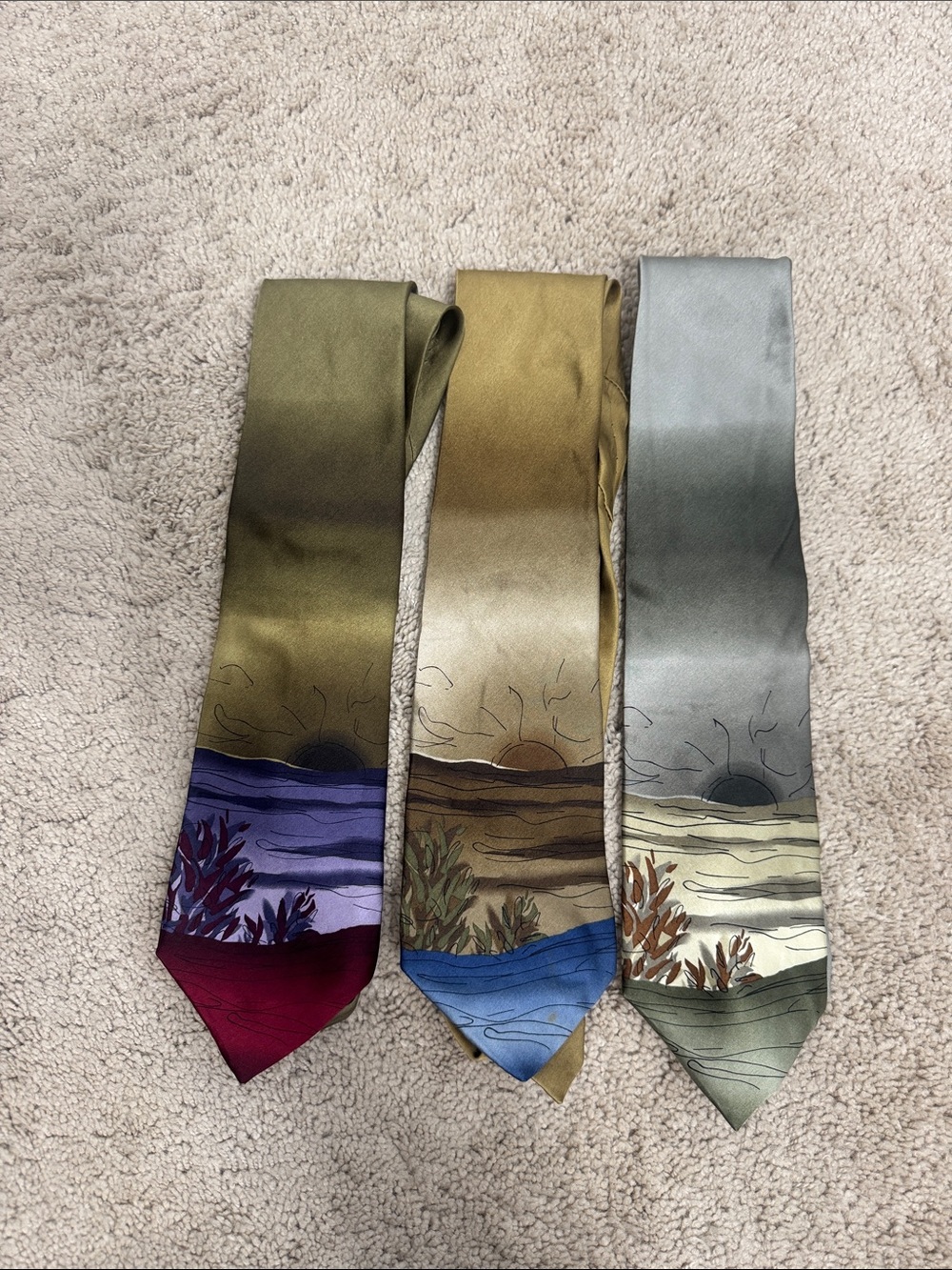 J. Garcia lot of 3  Silk Neck Ties